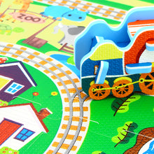 Load image into Gallery viewer, Sunta Train Track Play Mat with DIY Train