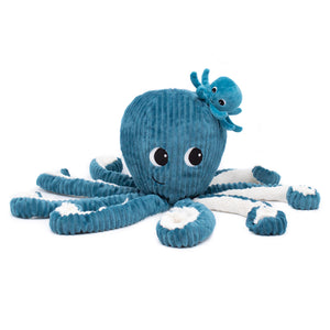 Giant Octopus Mom with Baby - Blue