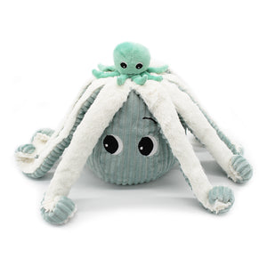 Giant Octopus Mom with Baby - Mint