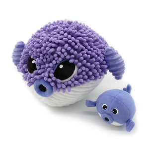 Gobetou the Pufferfish with Baby - Purple