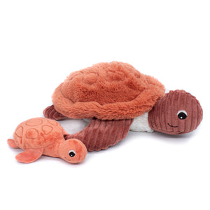 Sauvenou the Turtle Mama with Baby - Terracotta